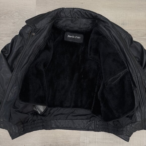 Black Genuine Leather Jacket - Picture 6 of 9